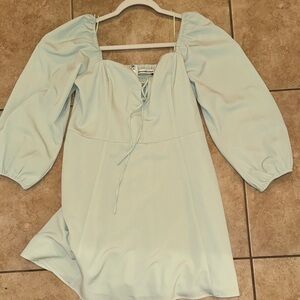 Abercrombie & Fitch Mint Green Lace-Up Dress